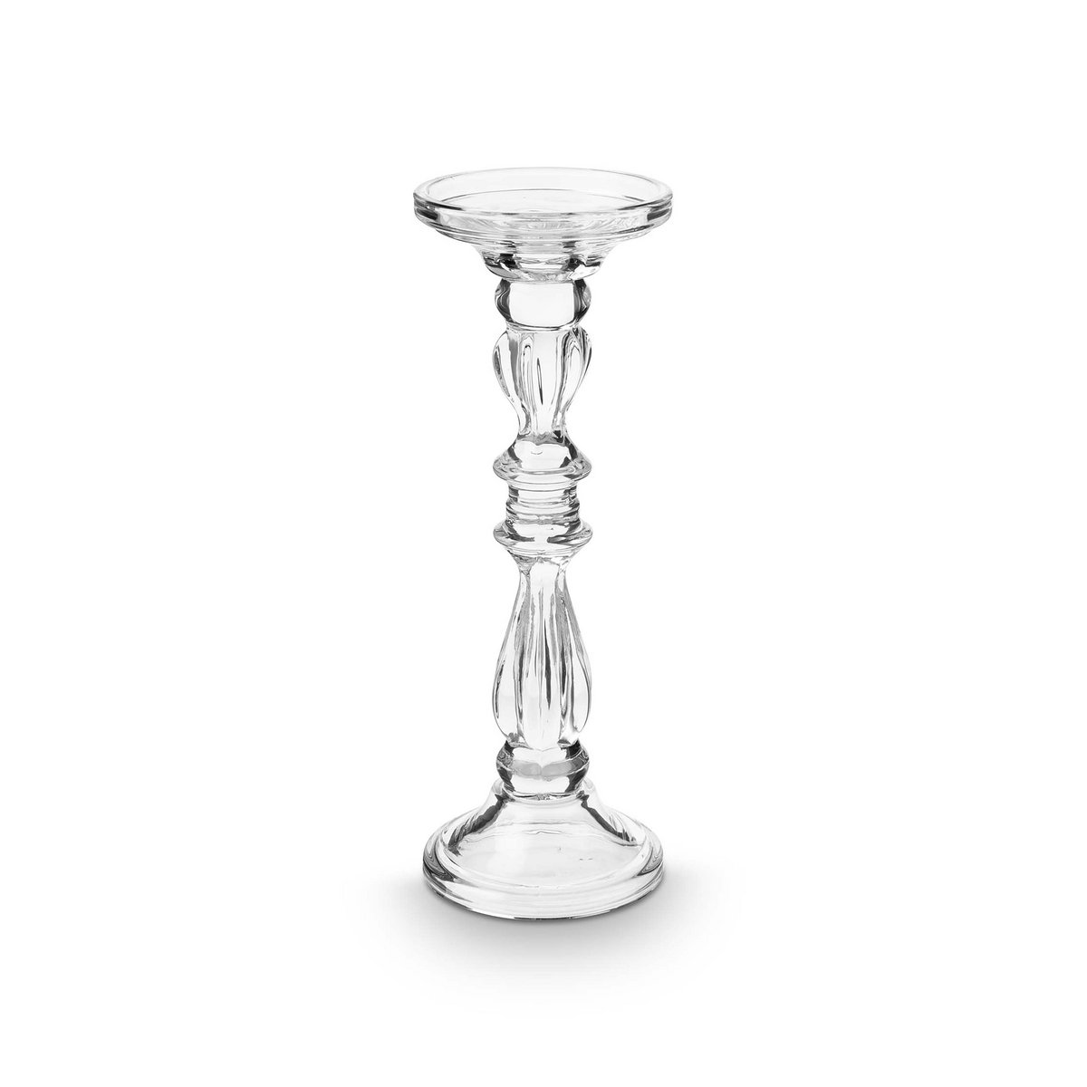 Candle Holder Glass Clear Medium 10x28.5cm