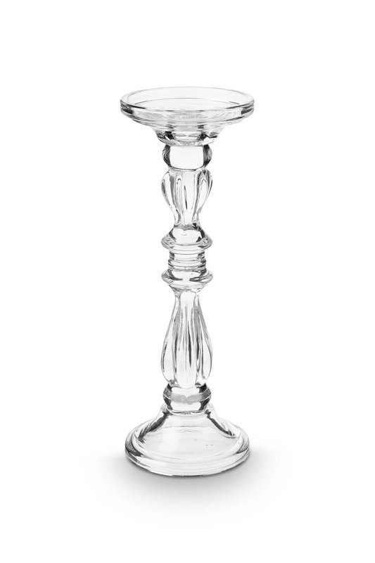 Candle Holder Glass Clear Medium 10x28.5cm