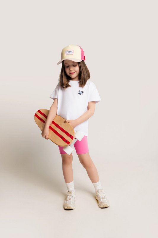 T-shirt in cotone con ricamo a cuore