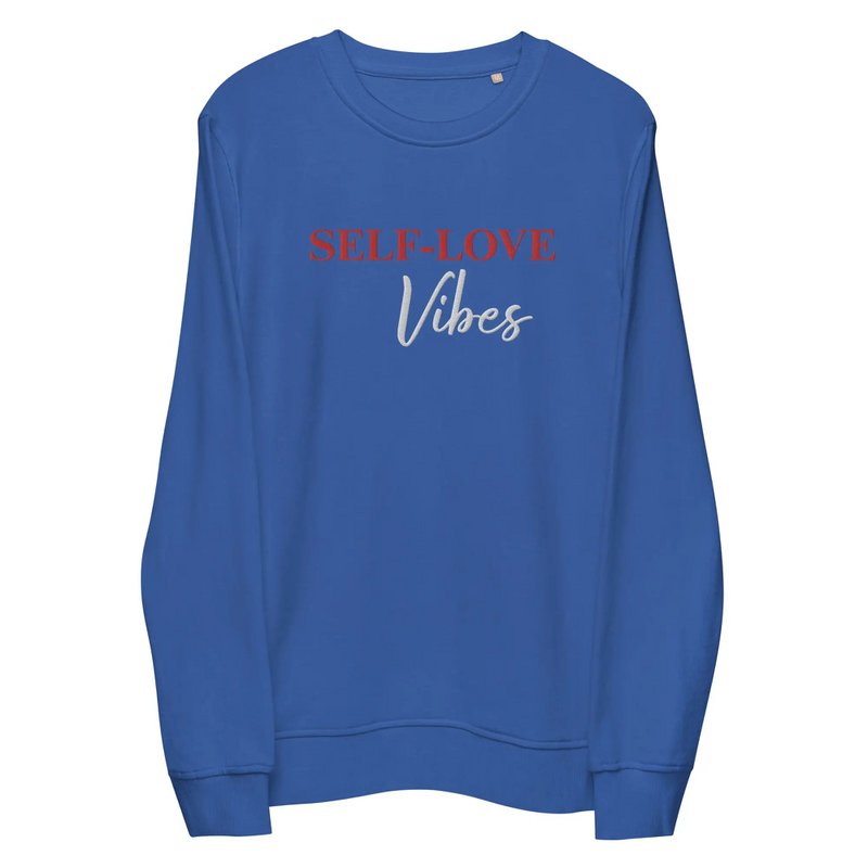 Bio-Baumwoll-Sweatshirt – Self Love Sweatshirt – Umweltfreundliche Bio-Baumwolle – Stickerei