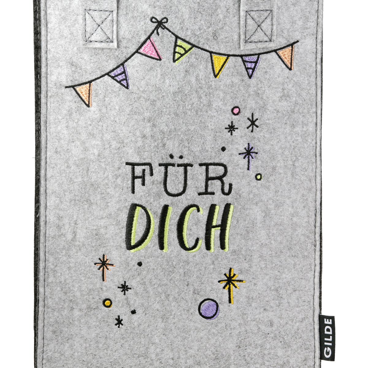 Geschenktasche Glückwunsch 2-sort. dunkelgrau; hellgrau, VE 8
