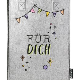 Geschenktasche Glückwunsch 2-sort. dunkelgrau; hellgrau, VE 8
