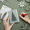 Christmas card Christmas tree "Merry Christmas" Mint made from 100% recycled paper
