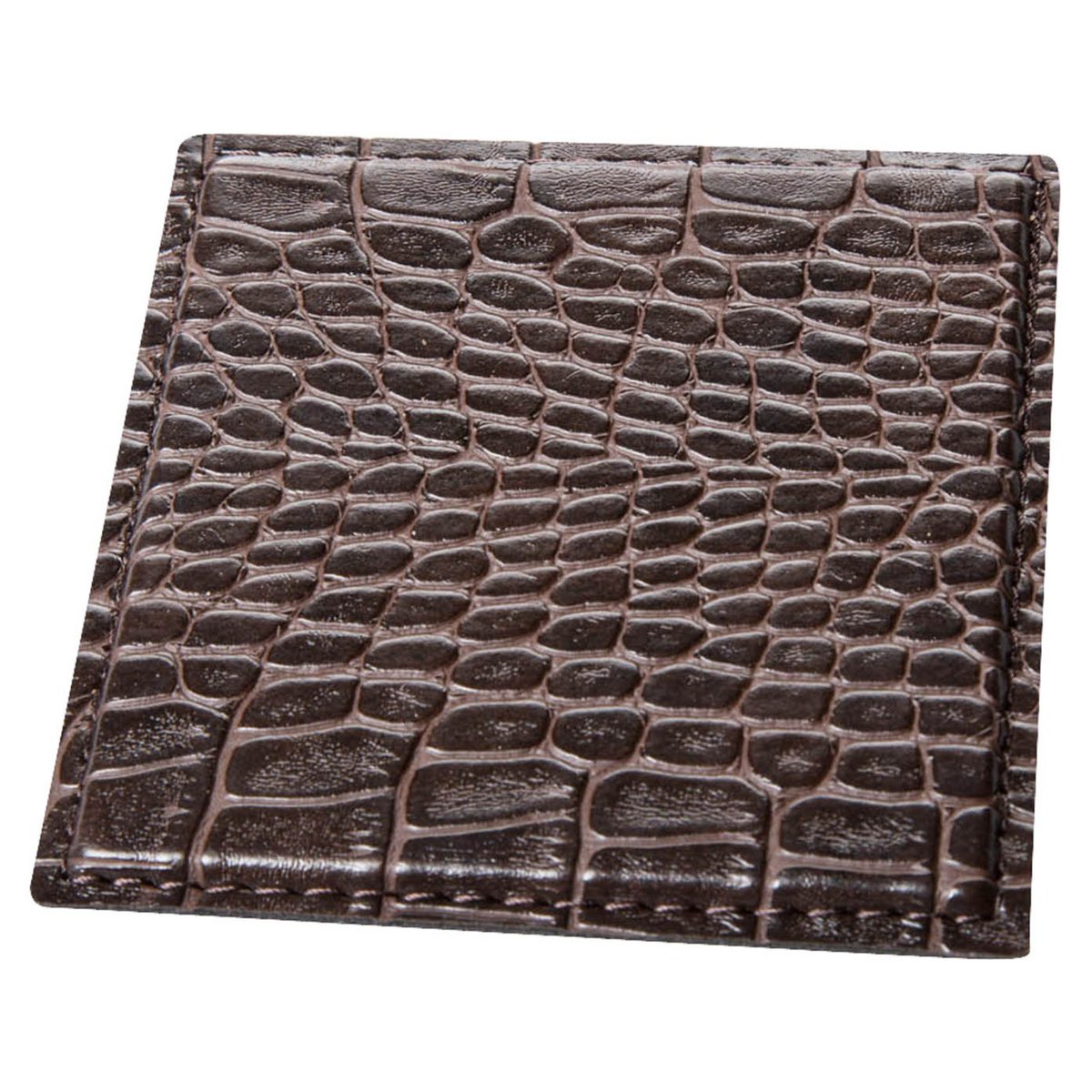 Glass coaster 6-er set croco dark brown