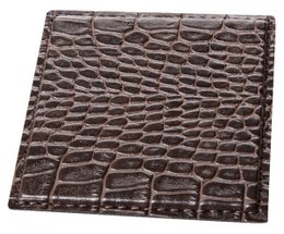 Glass coaster 6-er set croco dark brown