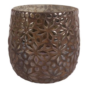 Teelichtblumenmosaikglas 12 cm