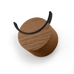 Wall hook DEER, walnut, black