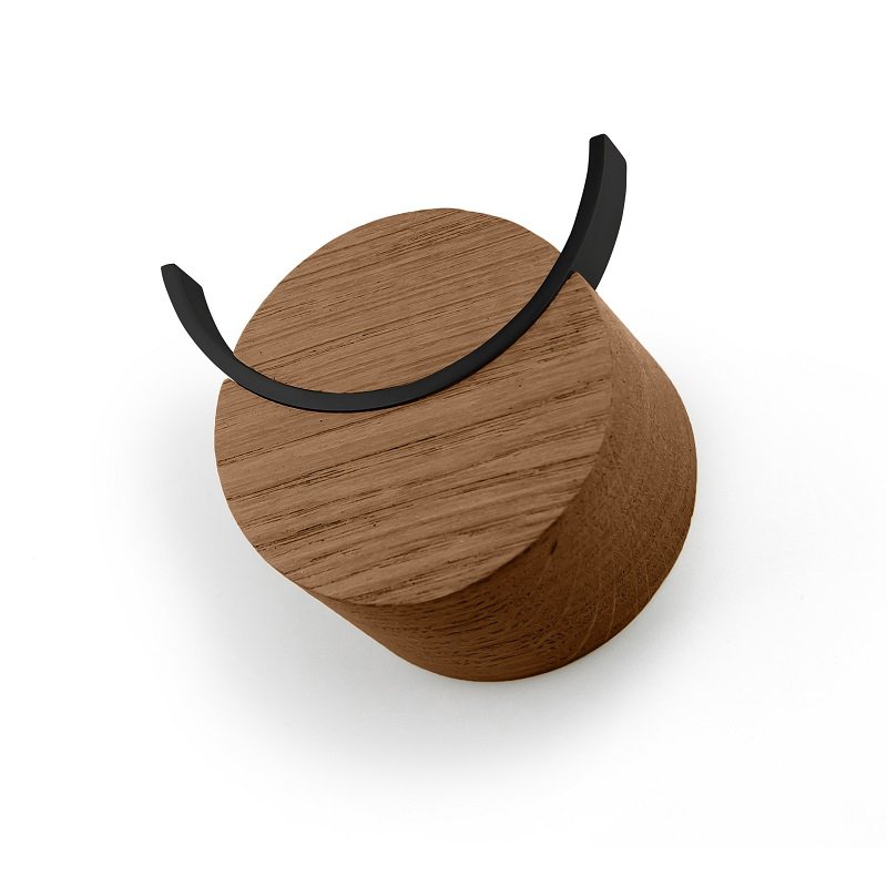 Wall hook DEER, walnut, black