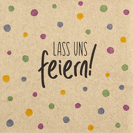 Lunch-Recyclingservietten Lass uns feiern!