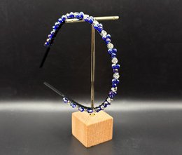 Elegant sapphire blue crystal headband for bridal looks