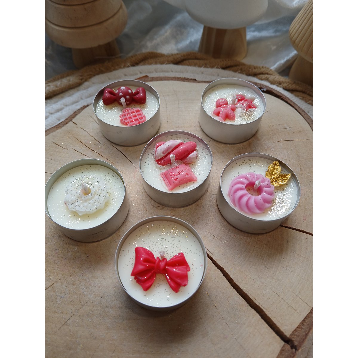 Candy fyrfadslys (pakke 6)