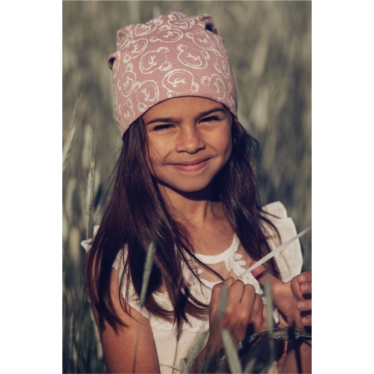 Bonnet fille CAMILA DUSTY PINK