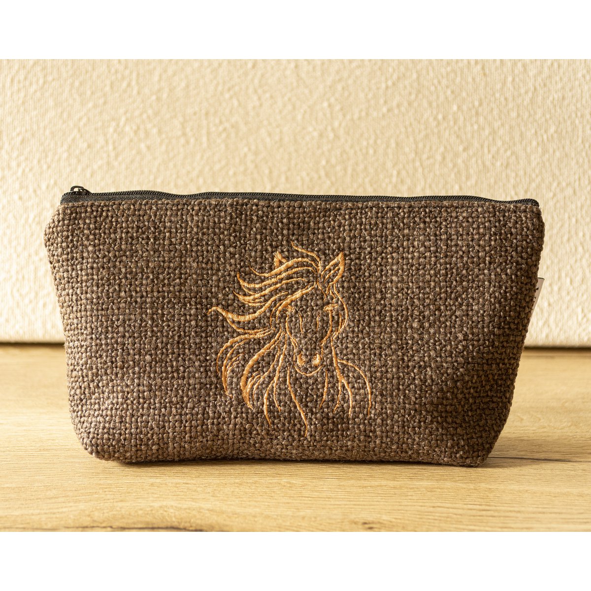 Caballo de la bolsa del baño 1 marrón