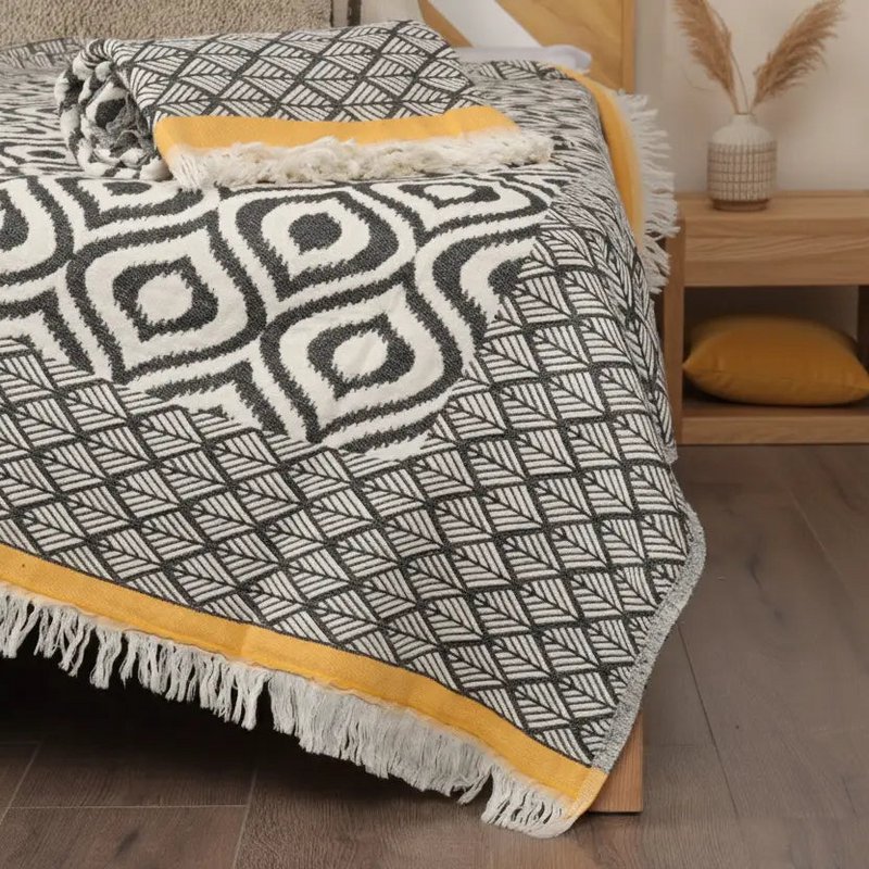 Coperta da tiro in cotone turco Asude