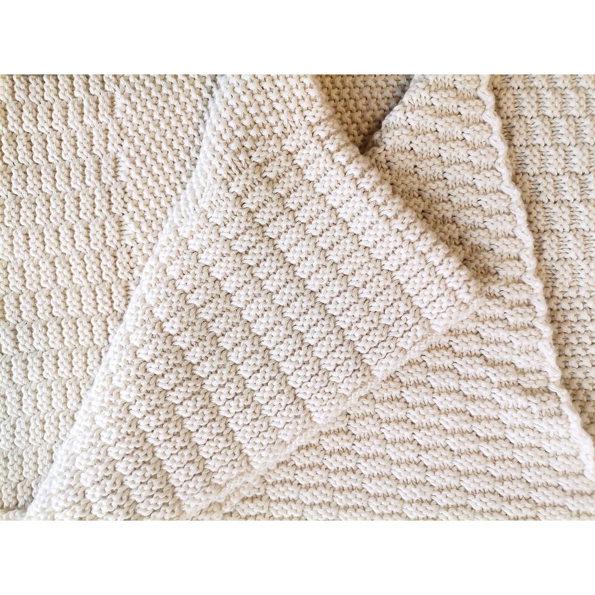 Gestrickte Überwürfe, gestrickte Decke, CottonThrows, gestrickte Überwurfdecke aus 100 % Baumwolle
