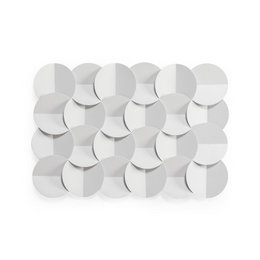 SCULPTURE 72X3X49 WHITE METAL TH1334800