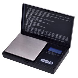Elektroniczna waga kieszonkowa - Do 200 g - Dokładność 0,01 g - Mała waga do biżuterii, herbaty, gotowania, tytoniu itp. - Z podświetlanym ekranem LCD - Czarny - Pudełko upominkowe
