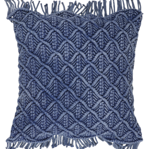 Cushion Macramé Blue 45 x 45 cm