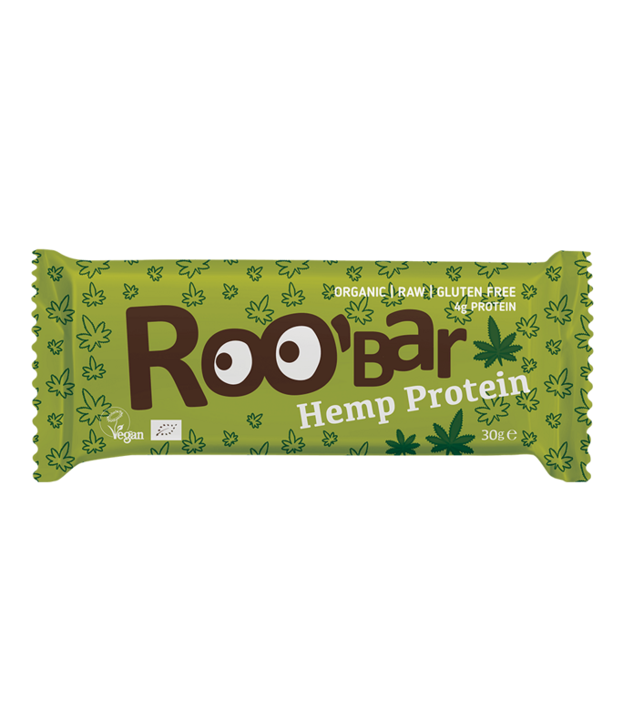 Hemp Protein Bar, organic, Roobar, 30g