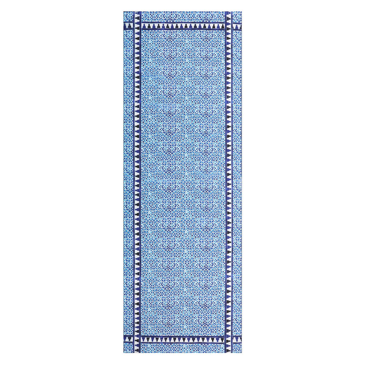 Oblong Blue Silk Scarf Alcazaba