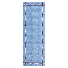 Oblong Blue Silk Scarf Alcazaba