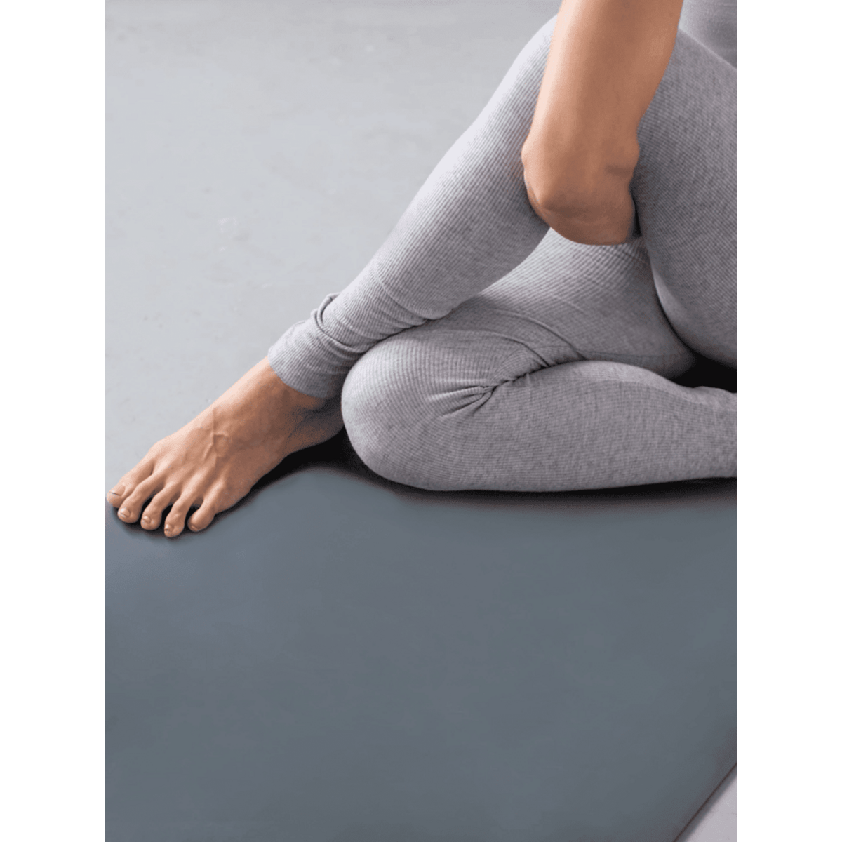 Yogamat natuurrubber - lichtgrijs