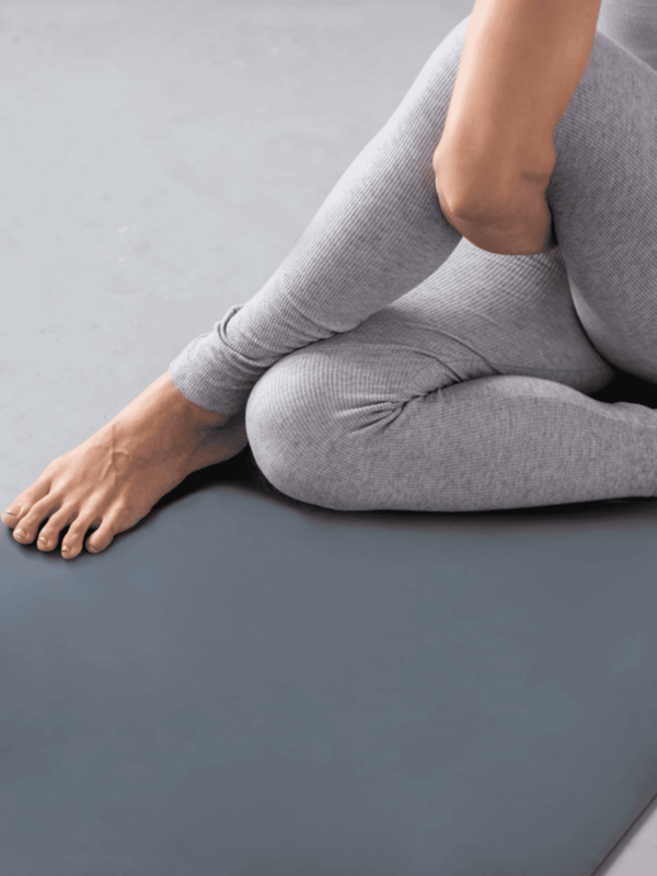 Tappetino yoga in gomma naturale - grigio chiaro