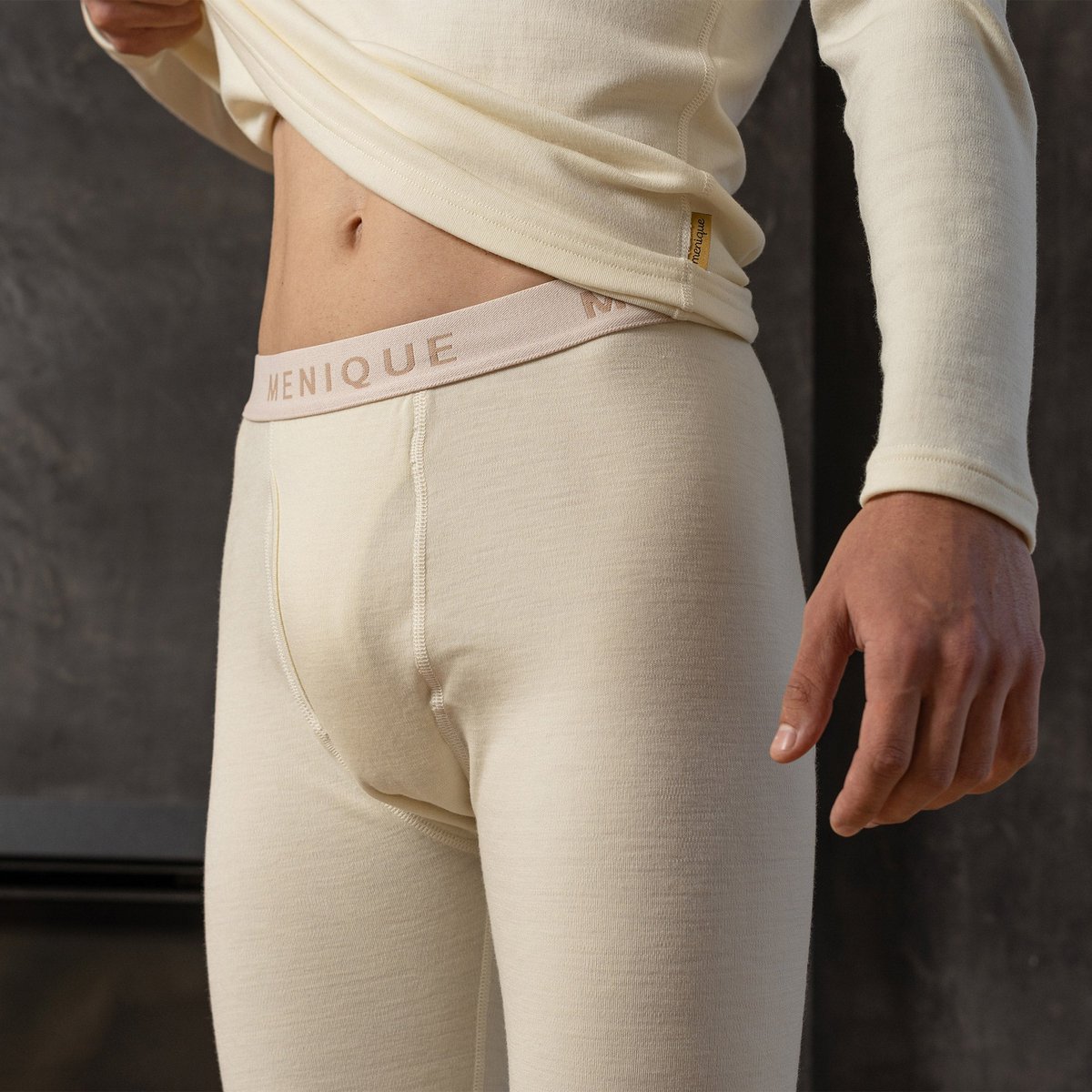 Men's 250 Merino 2-Piece Set of Long Sleeve & Bottom Rub Natural