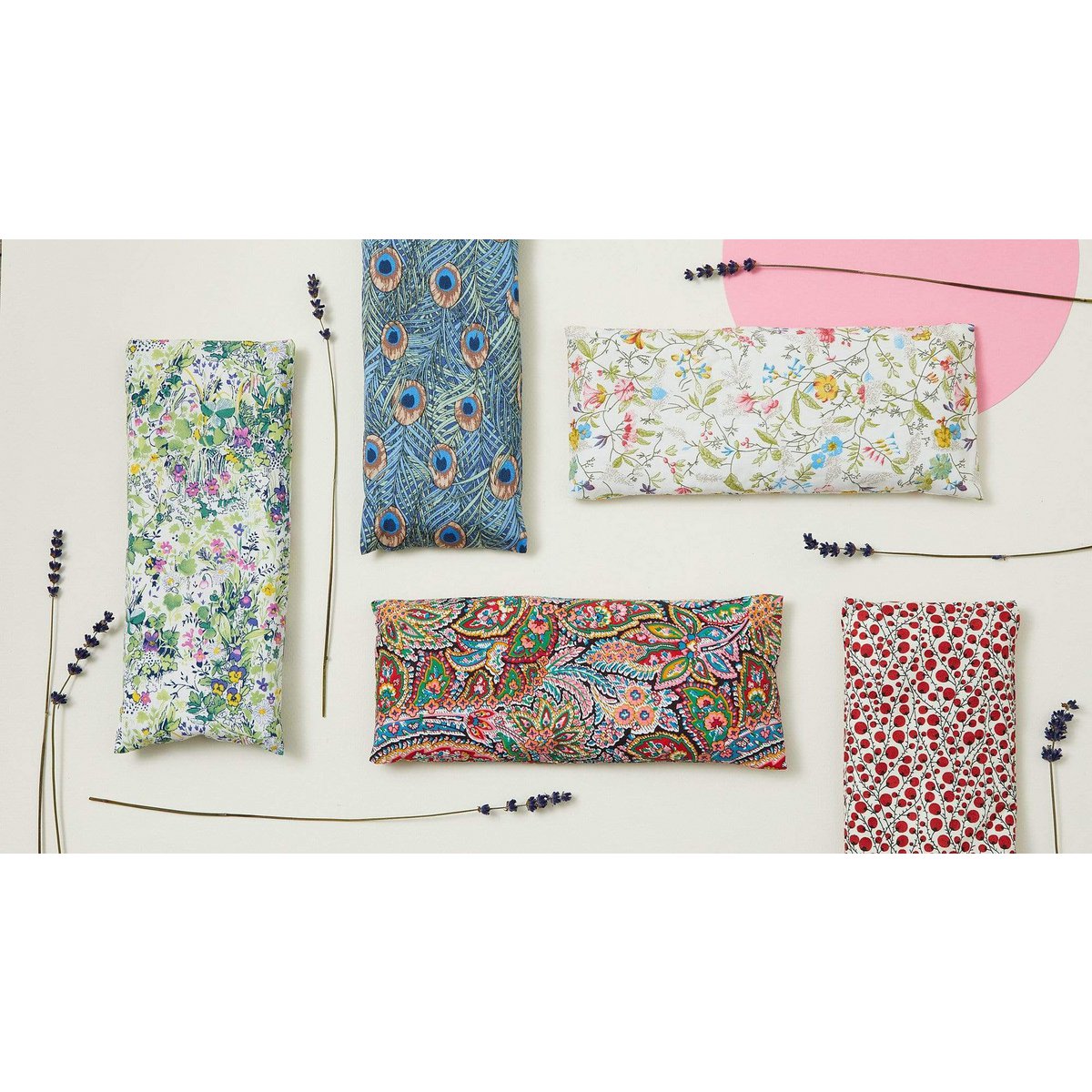 Relaxation Eye Pillow Red Paisley Pattern