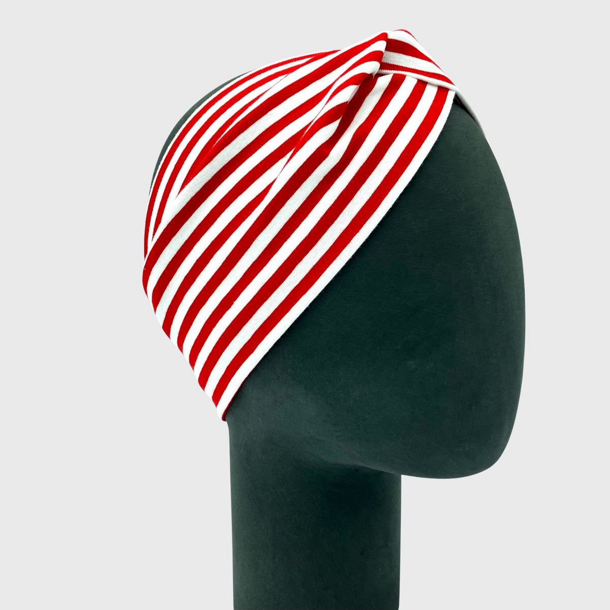 Maglia di cotone bianco rossa a fascia marittima