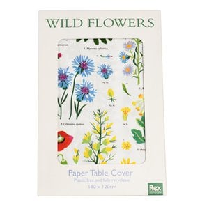 Paper tablecloth (180x120cm)- Wild Flowers