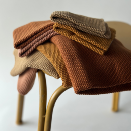 Knitted Kitchen Towel – Solid – Pumpkin