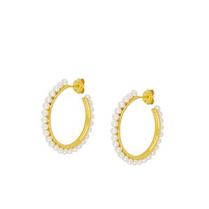 KING PEARL GOLD EARRINGS