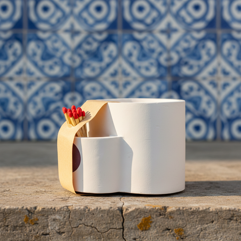LAVURI® Tray with matchbox for wax candles, candle sand and pearl wax, available as scented candle variants
