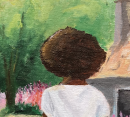 Póster Mujer en el jardín A4 | Impresión de arte botánico ? Elogio del estudio