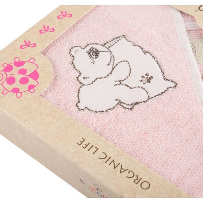Set di poncho per bebè in cotone biologico Twin Bears