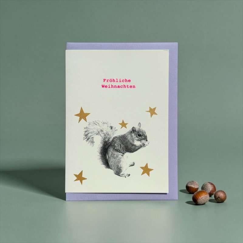 Eichhörnchen Sterne gold