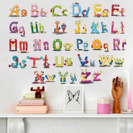 Colorful and funny alphabet letters stickers