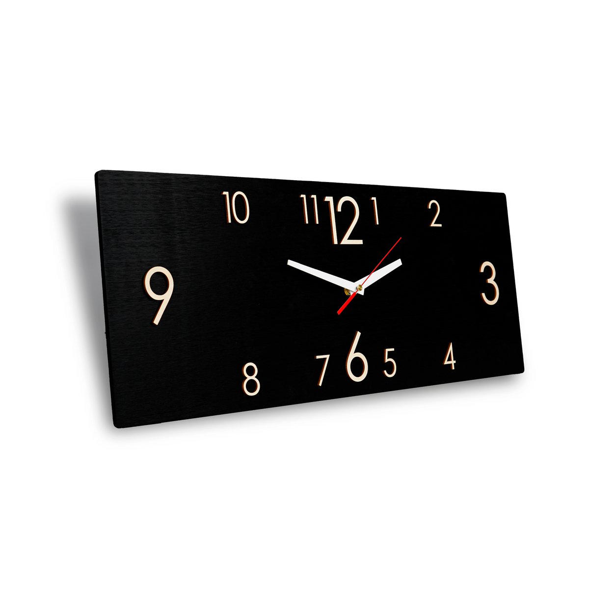 Houten Wandklok Zwart (2 Maten)