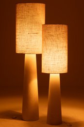 J-Line Stehleuchte Ava – Fiberglas/Jute – Natur – groß