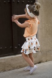 Summer skirt print peach