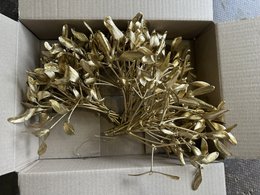 Juleboks mistelten - naturligt guld (8 pakker med 3 bundter)