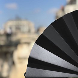 Hand fan, fan, fan, black opaque