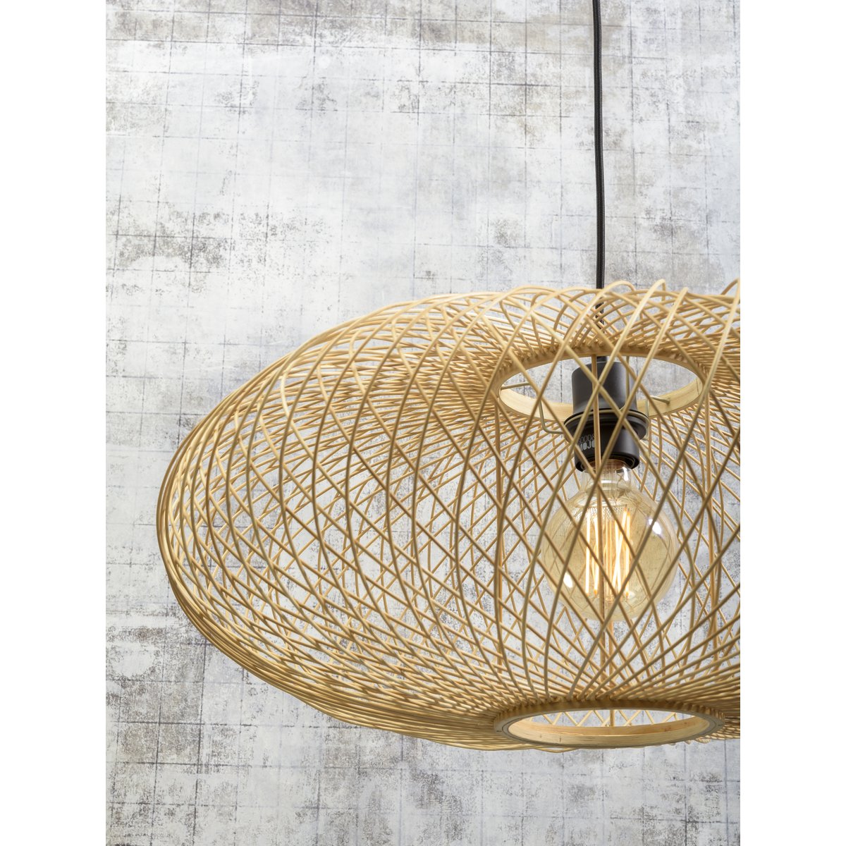 Vloerlamp Cango nat/kap naturel, S