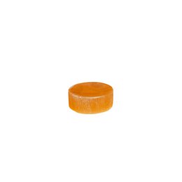Orange selenite oval bowl, decorative, natural crystal, polished, small 4cm size.