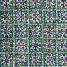 Hand painted tile Hudah