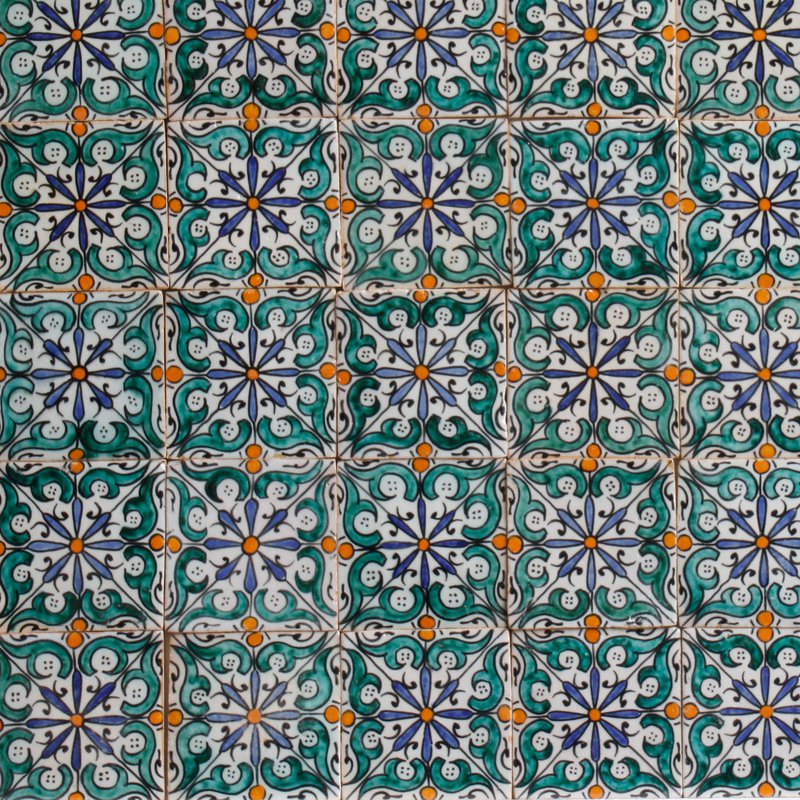 Hand painted tile Hudah