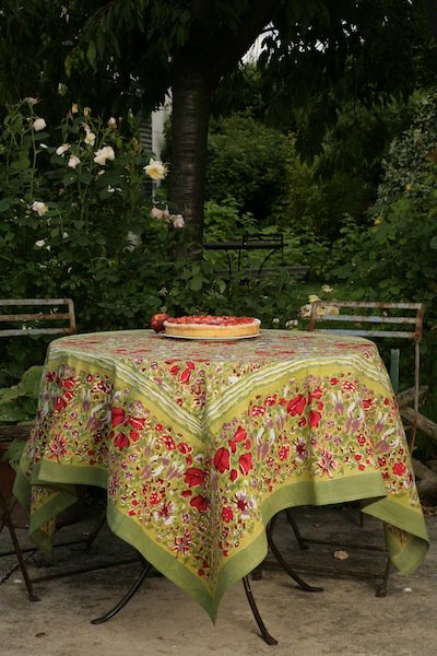 Rotgrün Garden Tischdecke