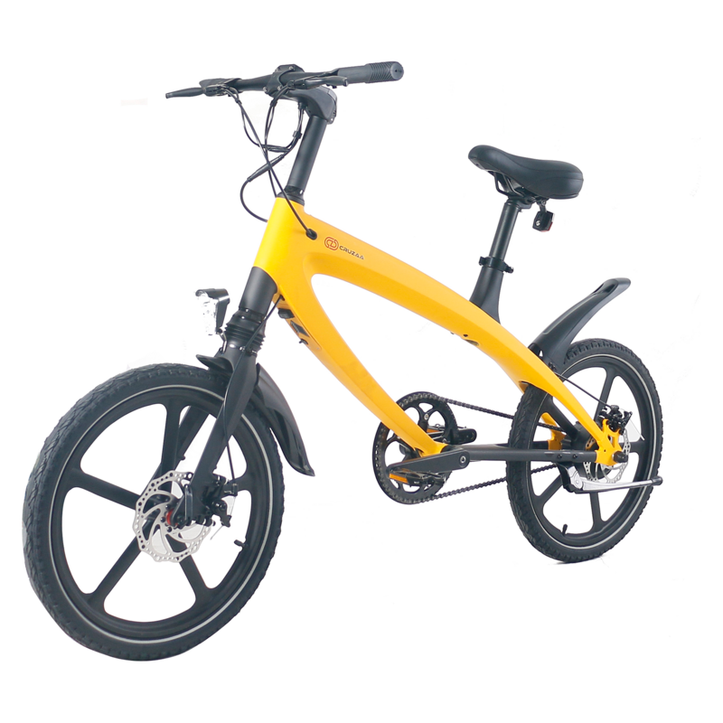 La Cruzaa Pedal assist Bluetooth Bicicletta elettrica Solarbeam Yellow