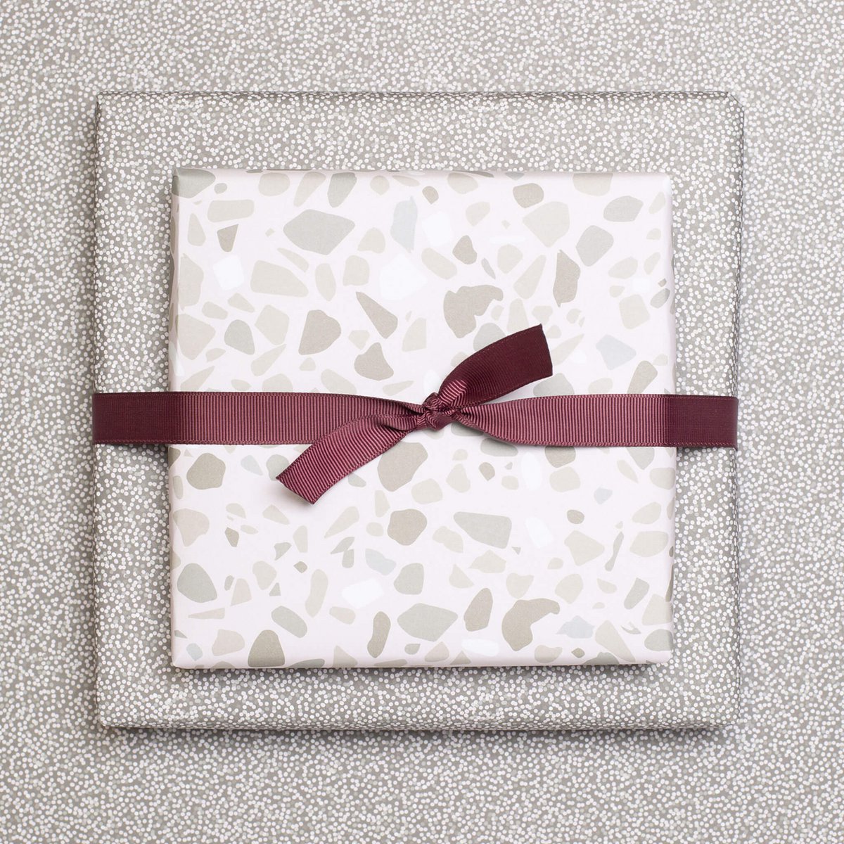 Papel de envoltura rosa con patrón de terrazo, regalos de embalaje al estilo boho, regalos de embalaje para mujeres, embalaje de regalo del día de la madre, boda de papel de envoltura